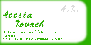 attila kovach business card